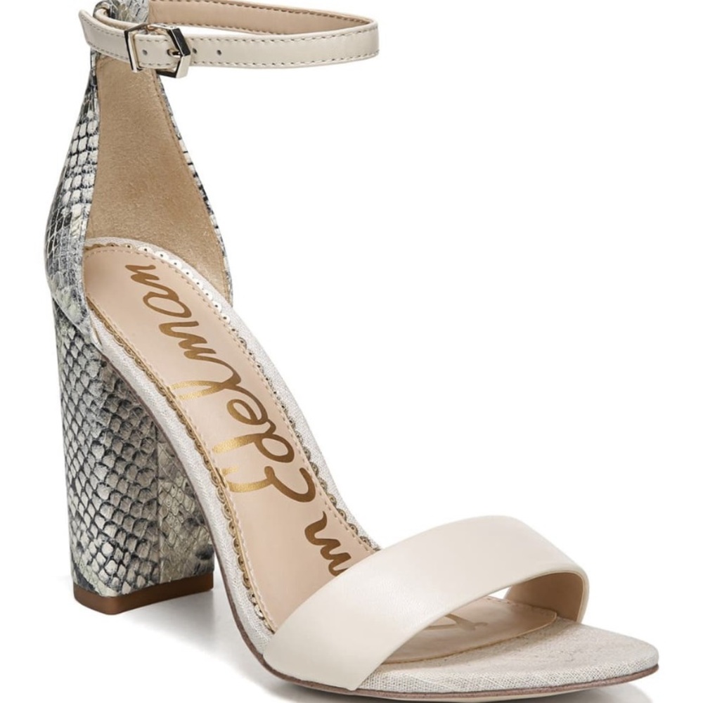 Sam Edelman Yaro Ankle Strap Snake Embossed Sandal
